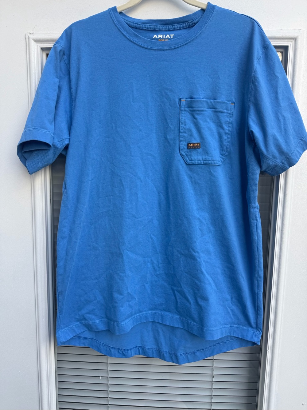 Ariat Rebar Workman Men’s Large Blue Workwear Graphic Pocket T-Shirt